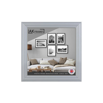 "AK Frames 7X7"" Classic Silver Modern Picture Frame - Poster Frame For ...