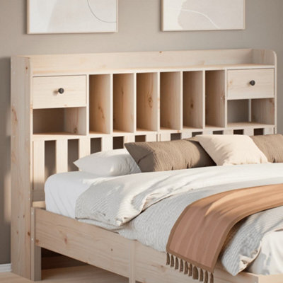Berkfield Headboard With Storage 140 Cm Solid Wood Pine by B&Q ...