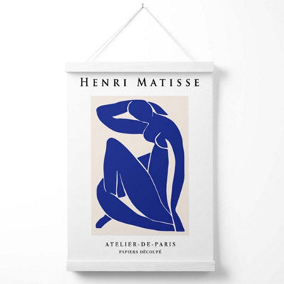 Artze Wall Art Matisse Nude Blue And Beige Exhibition Art Print With