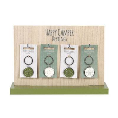 Set Of 24 Happy Camper Keyrings On Display by B&Q | ufurnish.com