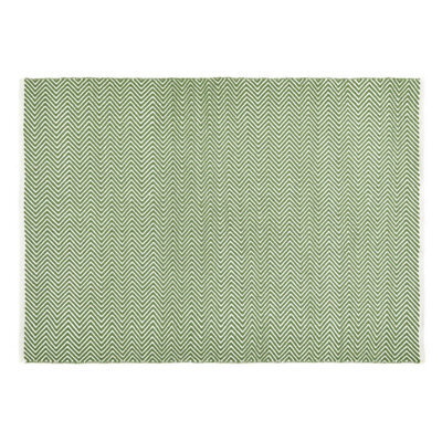 Hug Rug Woven Herringbone Rug Green 120X170Cm Washable Rug by B&Q ...