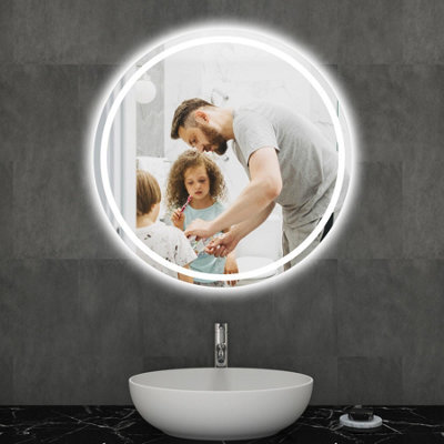 Royal Bathrooms Aspen 800 X 800mm Round Led Illuminated Circular Mirror ...