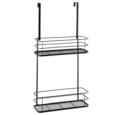 Beliani Metal Bathroom Hanging Shelf Black Tayasu by B&Q | ufurnish.com