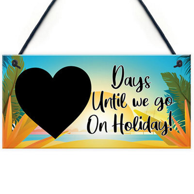 Red Ocean Days Until Holiday Countdown Plaque - Holiday Essentials For