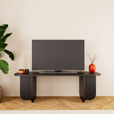 Wooden Tv Stand 100 Cm Small Tv Unit For Tvs Up To 43 Inch, Modern ...
