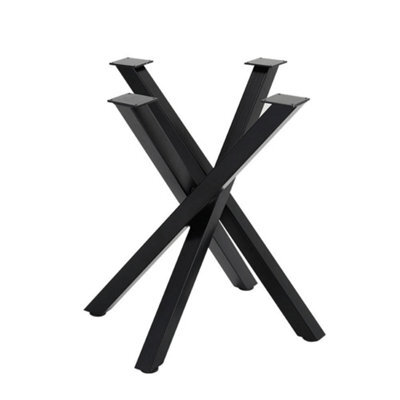 Living And Home Black Criss Cross Metal Table Legs For Diy Coffee Table ...