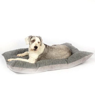 Danish Design Bobble Hundematratze - Zinngrau, 89,9 Cm, Maschinenwaschbar, Zopfmuster