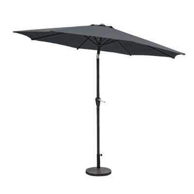 Gardenkraft 14059 2.5M Charcoal Outdoor Garden Parasol by B&Q ...