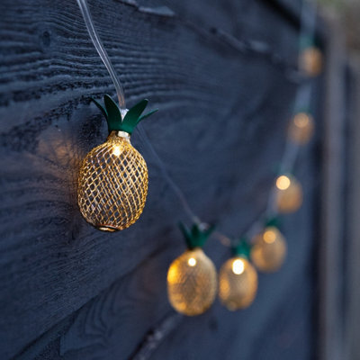Gardenwize 2M 10 Piece Solar Powered Pineapple Lantern Led String ...
