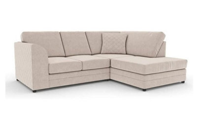 Hilton Full Back 4 Seater Right Hand Facing Corner Sofa Beige by B&Q ...