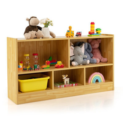 White Board KOTEK 5-Cubby Toy Storage Organizer, Wooden Toy