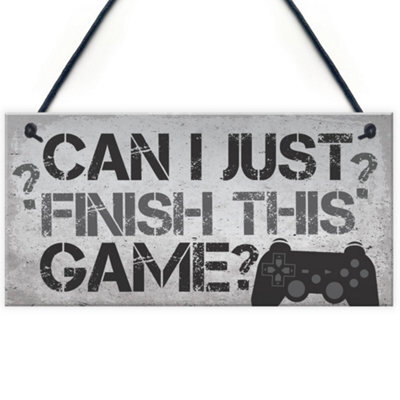 Red Ocean Hanging Gamer Sign Boys Bedroom Decor Boys Bedroom Wall Art ...