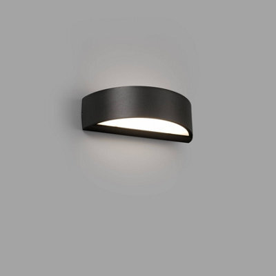 Luminosa Lighting Luminosa Oval Outdoor Led Dark Grey Up Down Wall ...