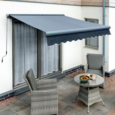 Premium 3.5m Charcoal Grosvenor Awning - High Quality and Easy to Install main image 0