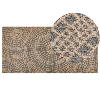 Beliani Rug Ariba Grey Beige 80 X 150 Cm Jute by B&Q | ufurnish.com