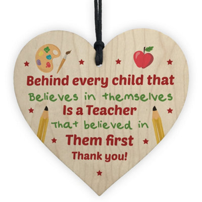 Red Ocean Thank You Teacher Gift Plaque Keepsake Leaving Nursery School ...