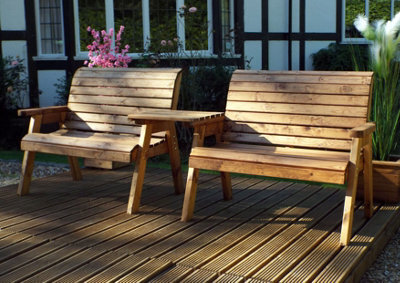 Samuel Alexander Hand Made 4 Seater Chunky Rustic Wooden Furniture With ...