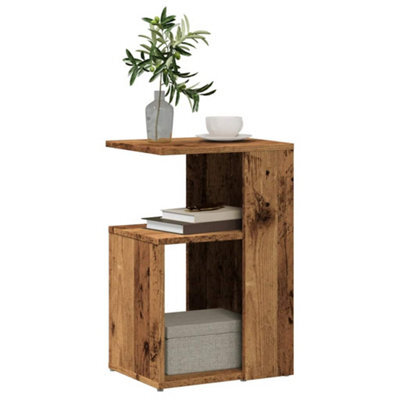Berkfield Side Table Old Wood 36X30X56 Cm Engineered Wood by B&Q