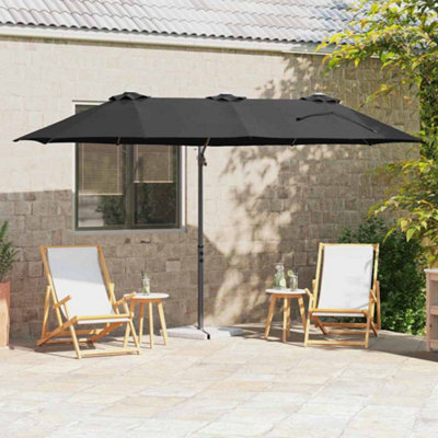 Berkfield Garden Cantilever Parasol Black Powder-Coated Steel by B&Q ...