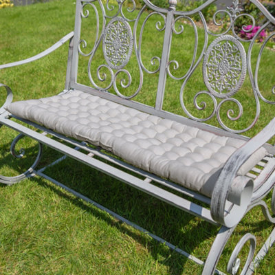 Dibor Vintage Style Grey Outdoor Garden Furniture Bench Cushion (L ...