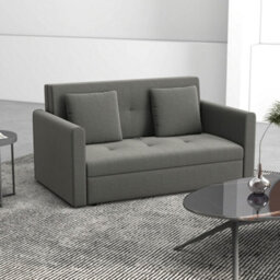 Homcom 2 Seater Sofa Bed Convertible Bed Settee W/ 2 Cushions Storage ...