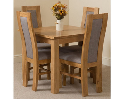 That's Furniture Oslo 90 X 90 Cm Oak Small Dining Table And 4 Chairs ...