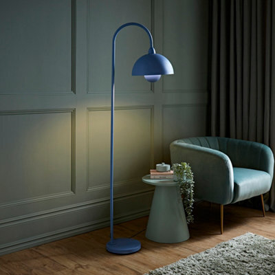 Valuelights Tilly Pastel Sky Blue Arched Dome Shade Metal Floor