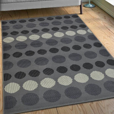 Spots Rug Square Bravich Modern Grey Spots Area Rug For Chic Interiors by B&Q | ufurnish.com