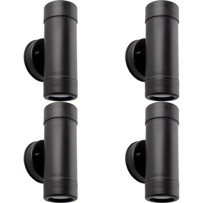 4 Pack Up & Down Twin Outdoor Downlight - Dimmable 2 X 7W Gu10 Led ...