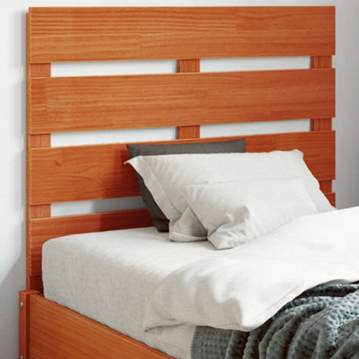 Berkfield Headboard Wax Brown 90 Cm Solid Wood Pine by B&Q | ufurnish.com