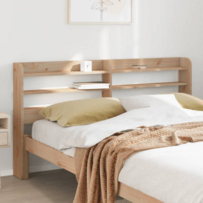 Berkfield Headboard With Shelves 160 Cm Solid Wood Pine by B&Q ...