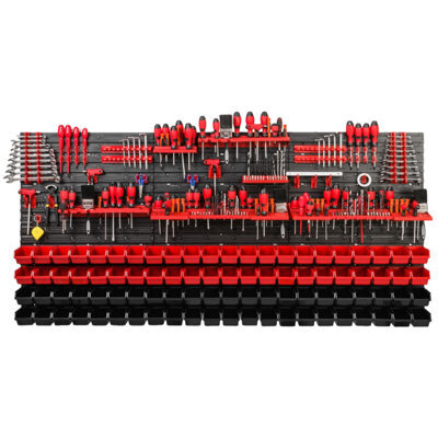 Wall Mounted Tool Peg Board Set Garage Storage Bins Workshop Rack Shed Organiser Model 37 By B&Q