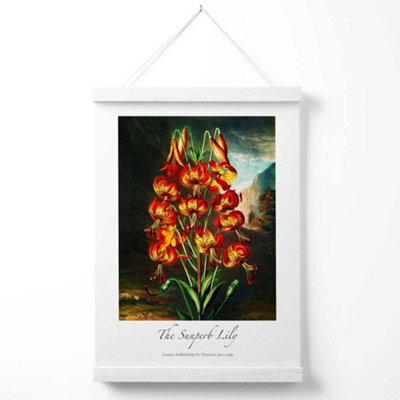 Artze Wall Art Vintage Floral Exhibition - Lily Flower Art Print With ...