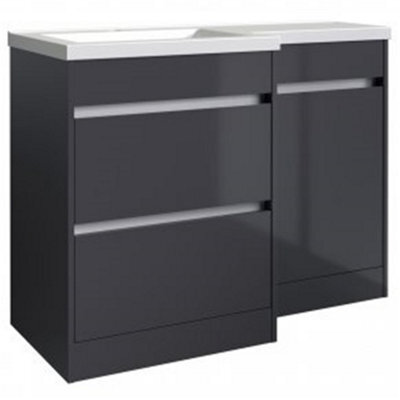 Clifton Bathroom Left Handed 2-Drawer Combination Unit With L Shape ...