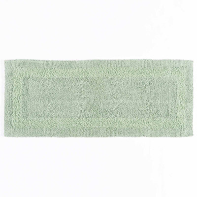 Homescapes Luxury Reversible Bath Mat Runner - Sage Green by B&Q ...