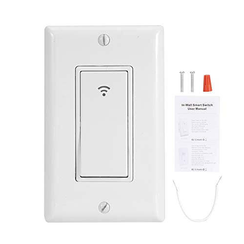 Smart WiFi Switch Timer, Wall Light 1/2/3 Gang Light Switch Timer Compatible for Alexa Google System, Hands-Free Voice Control(1gang) - Very Good