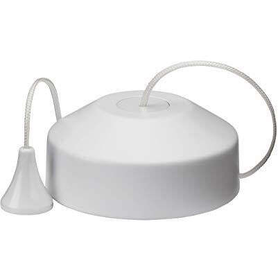 Matt White Bathroom Ceiling Pull Cord Light Switch Pull Cord 10A 8300 - Like New