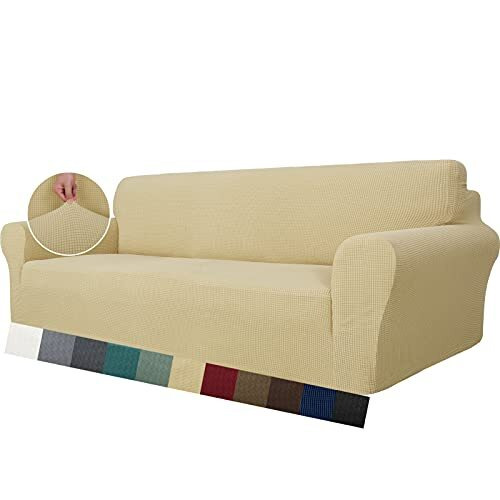 Maxijin Super Stretch Couch Cover For 4, Extra Wide Sofa Covers