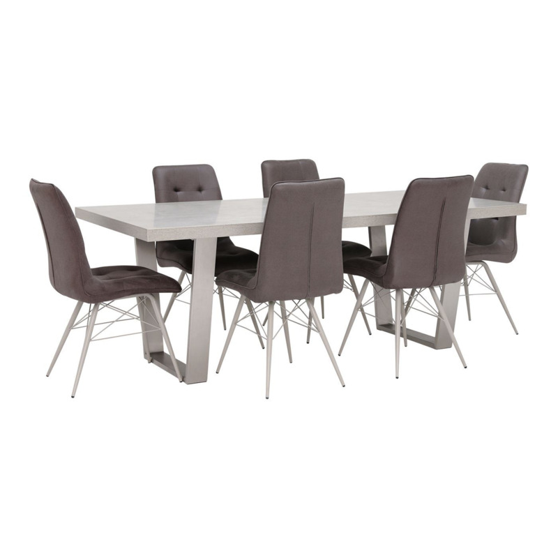 Halmstad Dining Table & 6 Hix Chairs, Grey Barker & Stonehouse by