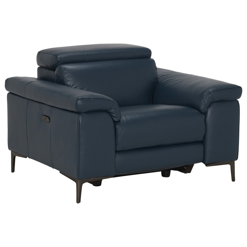 Paolo Electric Recliner Chair With Headrest, Blue Barker & Stonehouse