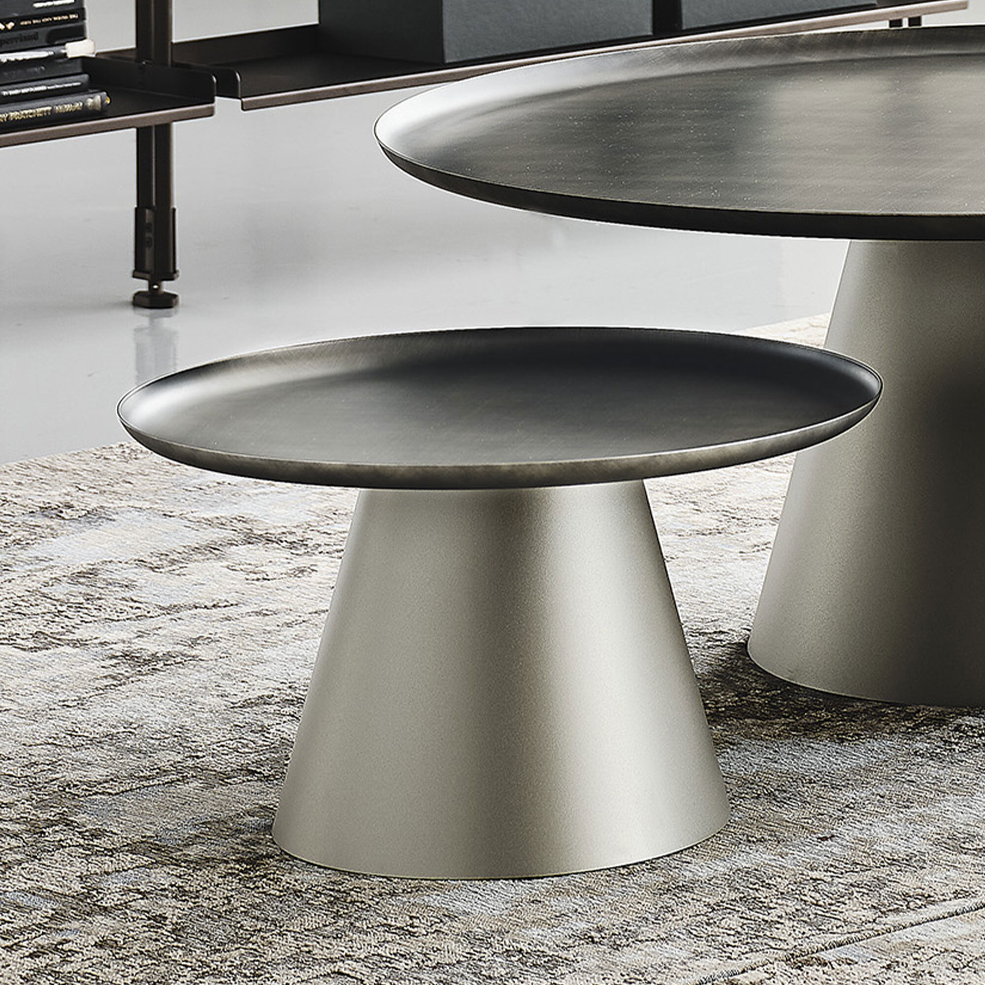 Cattelan Italia Amerigo Coffee Table 60xH34cm, Round, Grey Barker