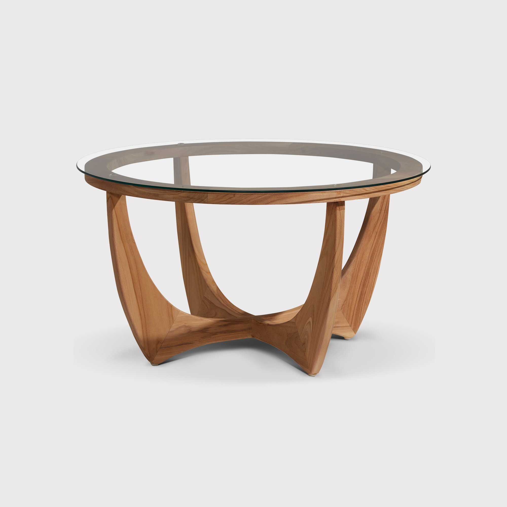 Yves Coffee Table, Round, Teak Wood Barker & Stonehouse by Barker and