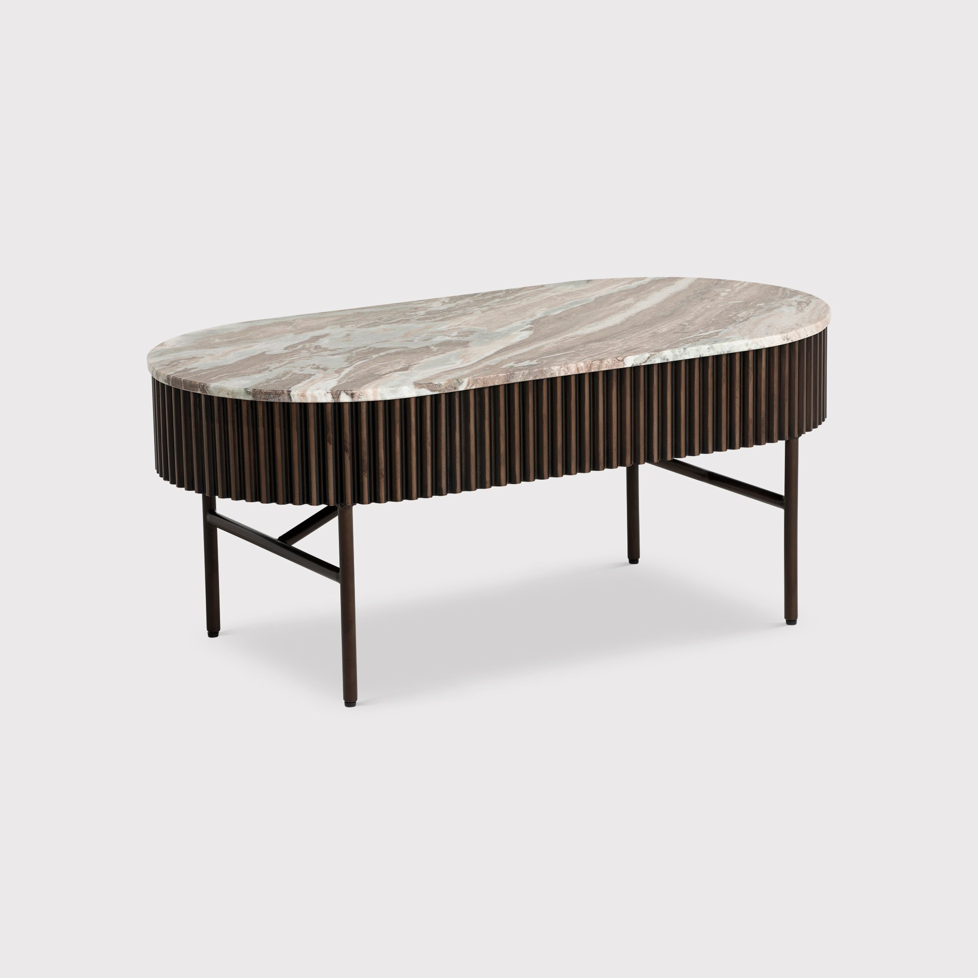 Gion Coffee Table, Round, Brown Marble Barker & Stonehouse by Barker
