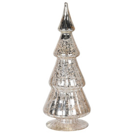 Glass Decorative Christmas Tree, Silver - Barker & Stonehouse