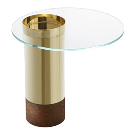 Gallotti & Radice Haumea Lamp Table, Gold Metal - Gallotti & Radice