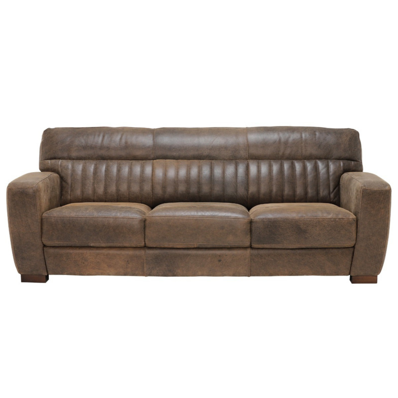 New Missano 3 Seater Leather Sofa, Brown Barker & Stonehouse by