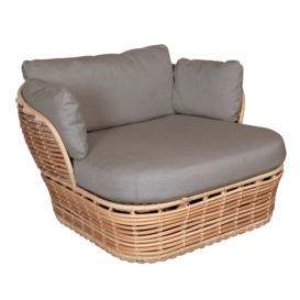 Cane-line Basket Garden Lounge Chair, Taupe - Barker & Stonehouse