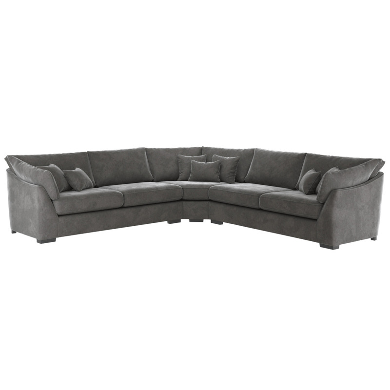 Borelly Large Corner Sofa, Grey Fabric Barker & Stonehouse by Barker