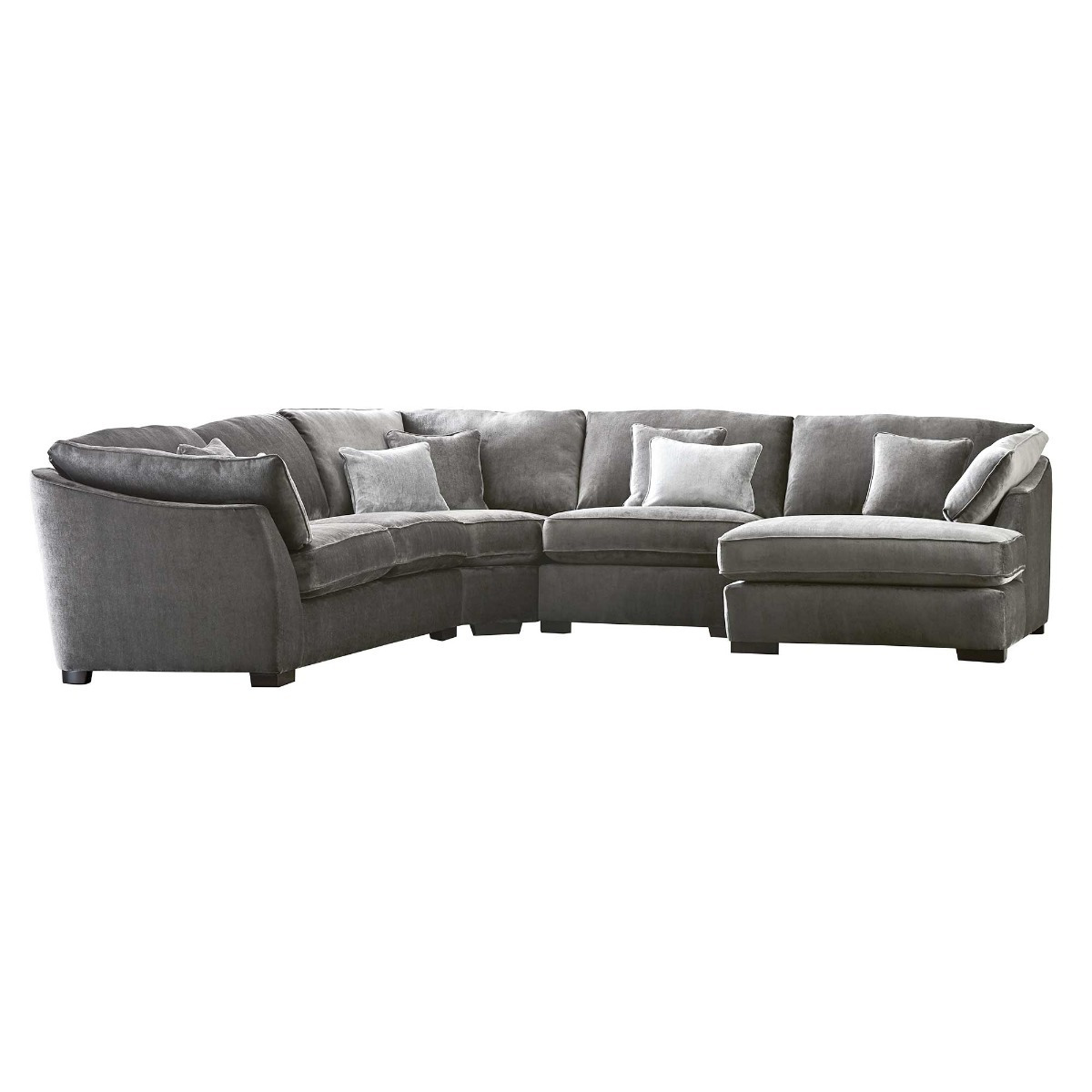 Borelly Left Hand Facing Corner Group with Chaise Sofa, Grey Barker