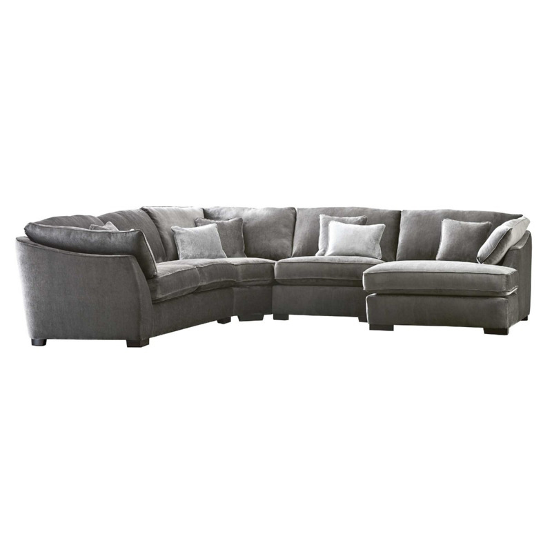 Borelly Left Hand Facing Corner Group with Chaise Sofa, Grey Barker